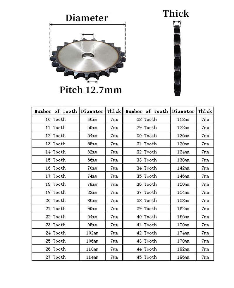 1 pz 08b Pignone a catena piat - Chain Sprocket Set recensione e prezzo